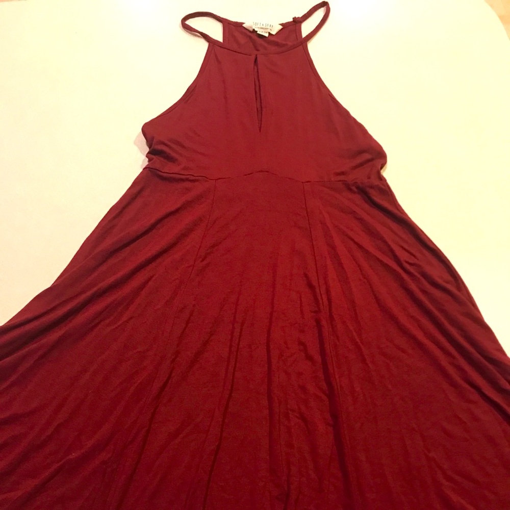 American Eagle Maroon Soft and Sexy Dress